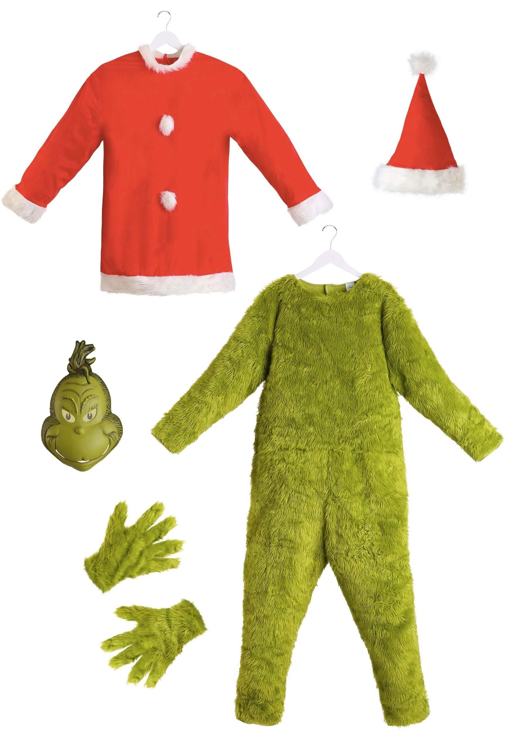 Photos - Fancy Dress SanTa FUN Costumes The Grinch Adult Plus Size  Deluxe Jumpsuit with Mask Gr 
