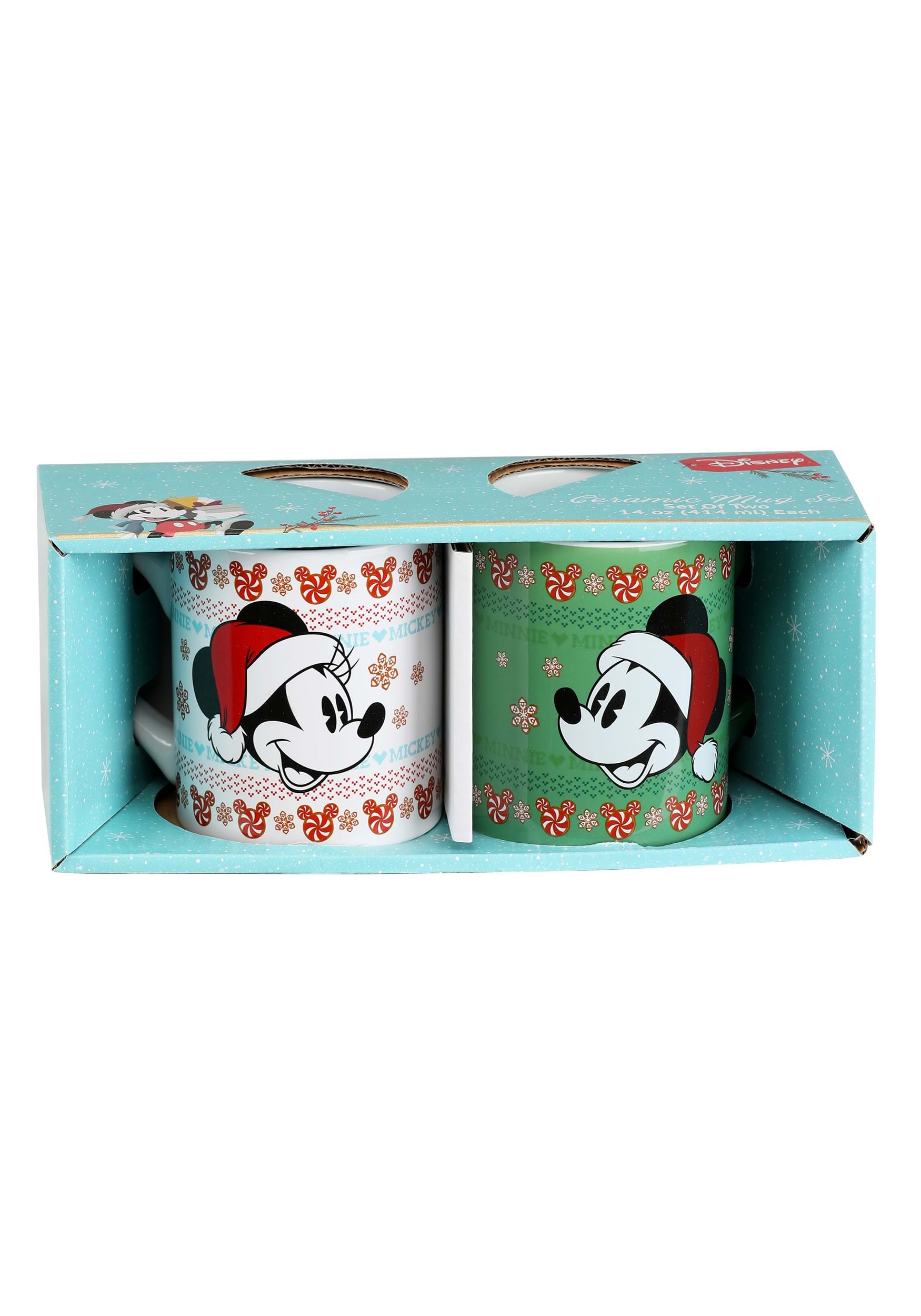 Disney Mickey Christmas 14oz Ceramic Mug 2 Pack
