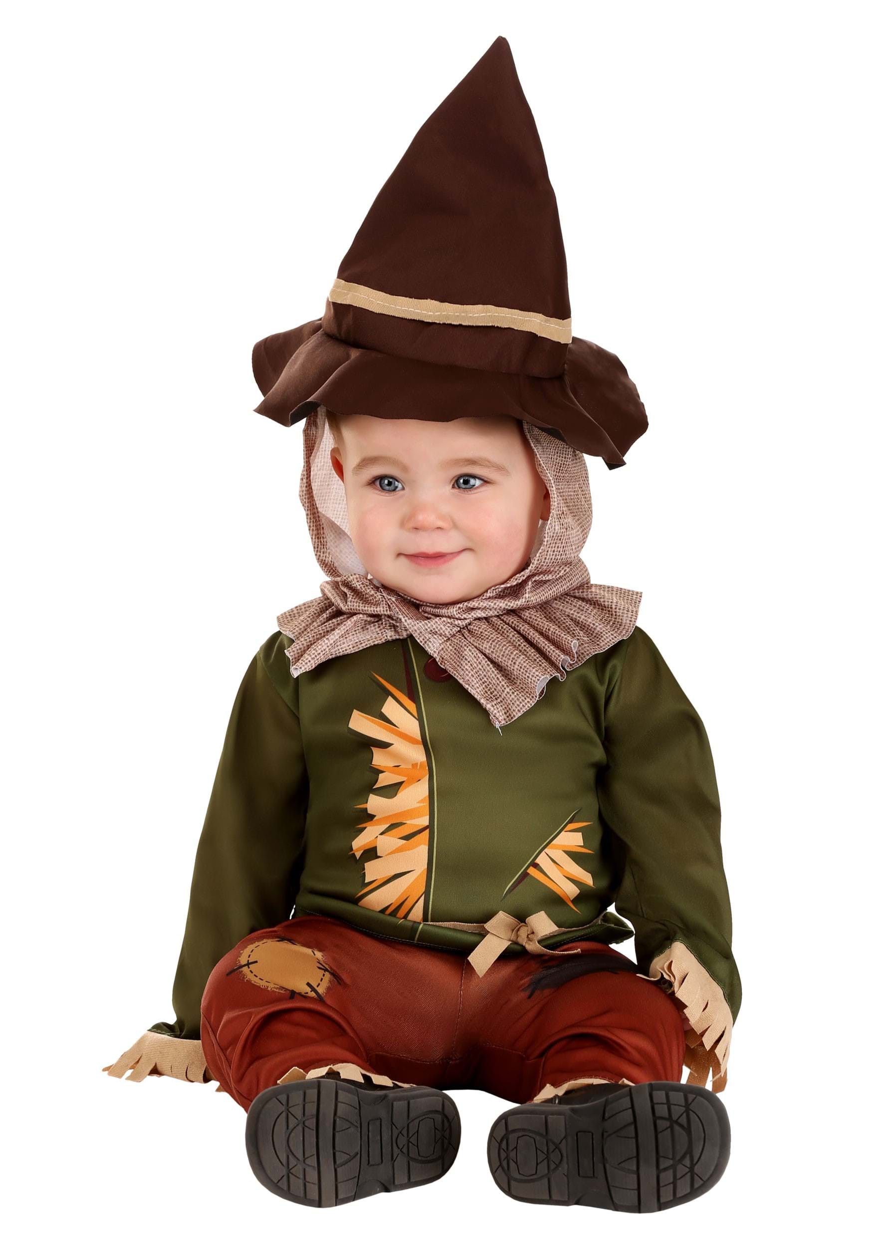 Photos - Fancy Dress Wizard Jerry Leigh  of Oz Scarecrow Infant Costume Brown/Green/Beig 