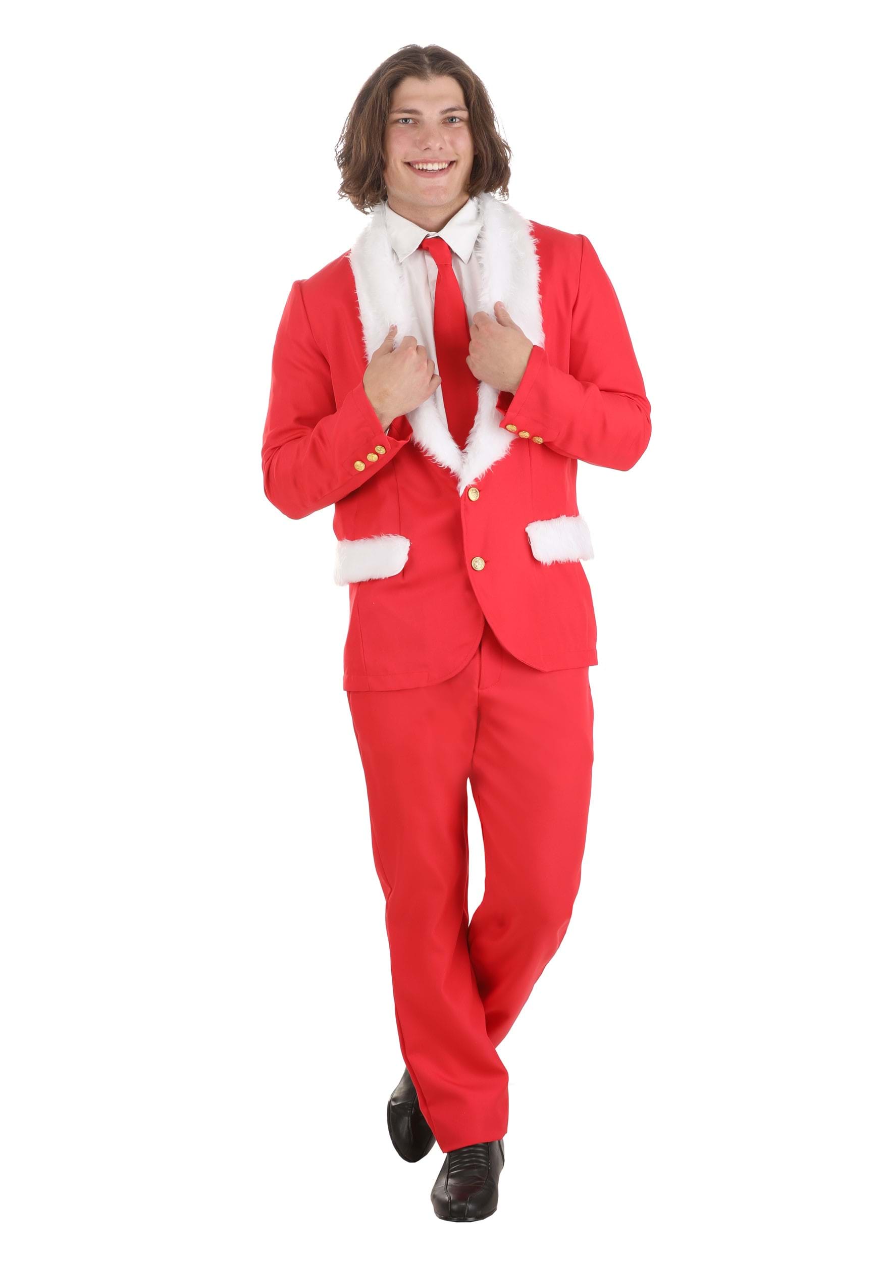 Red Holiday Mens Santa Suit