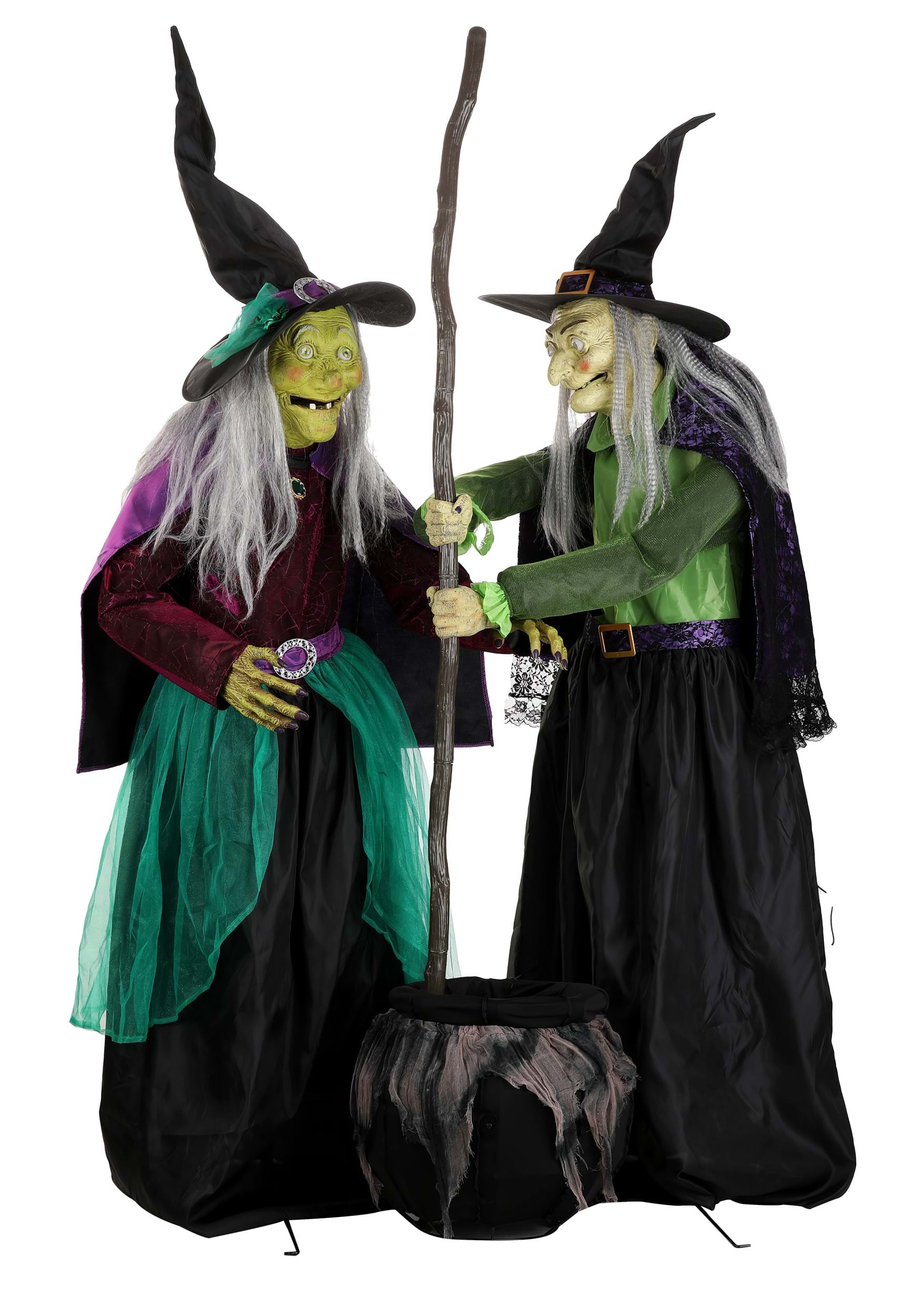 Stirring Up Trouble Animated Witch Decoration - Picture 1 of 19
