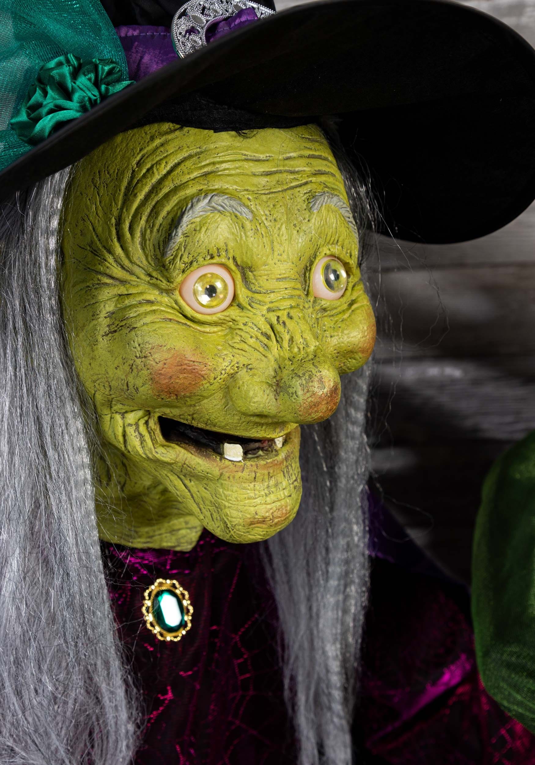 Stirring Up Trouble Animated Witch Decoration - Picture 3 of 19