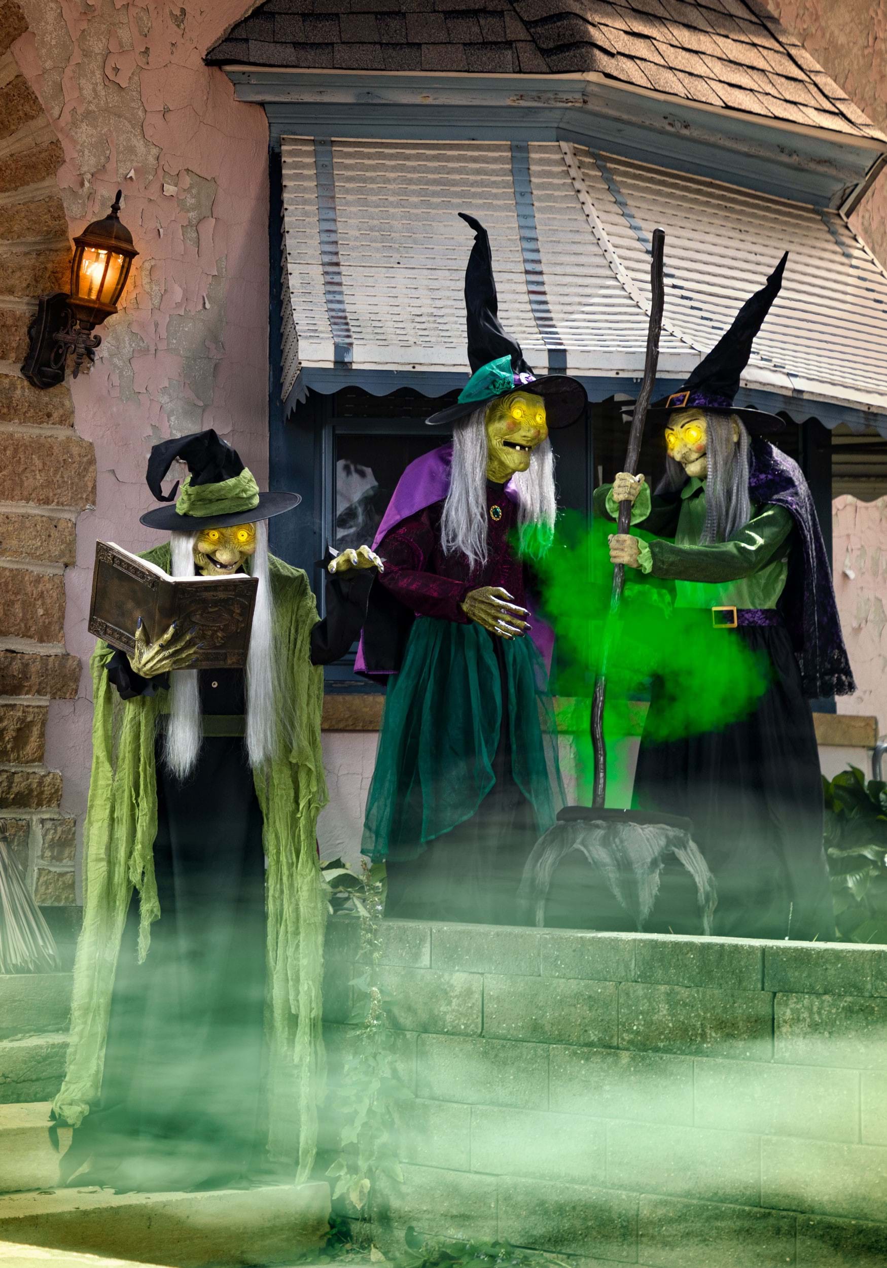 Stirring Up Trouble Animated Witch Decoration - Picture 4 of 19