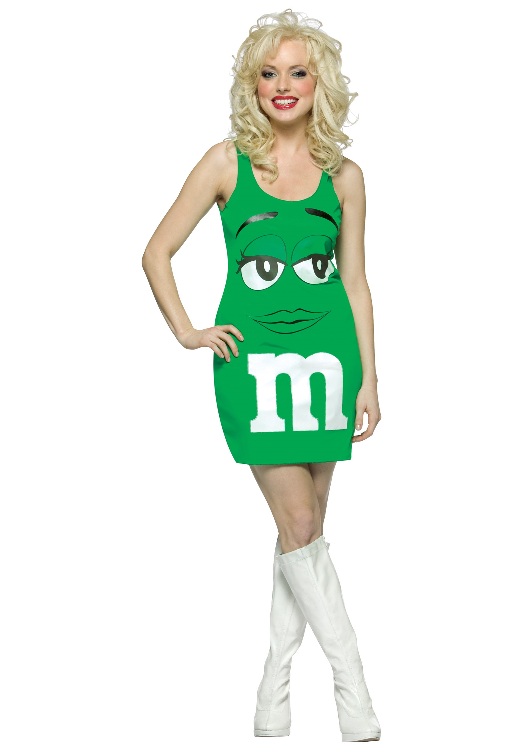 Women's Yummy Green M&M Costume