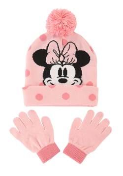 Girl's Minnie 3D Bow Hat and Gloves Set