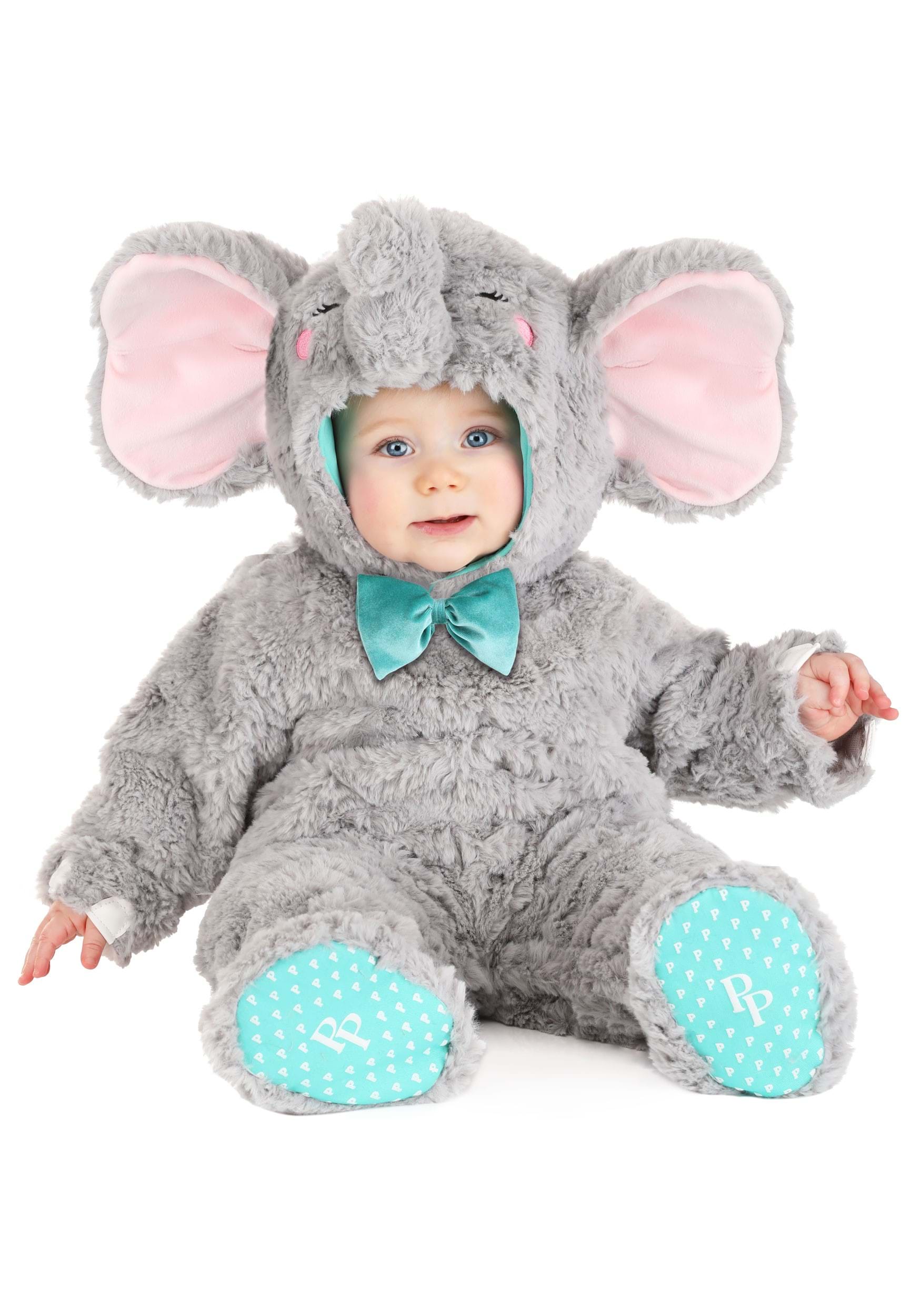 Photos - Fancy Dress POSH FUN Costumes  Peanut Ollie Elephant Infant Costume Gray/Pink/B 
