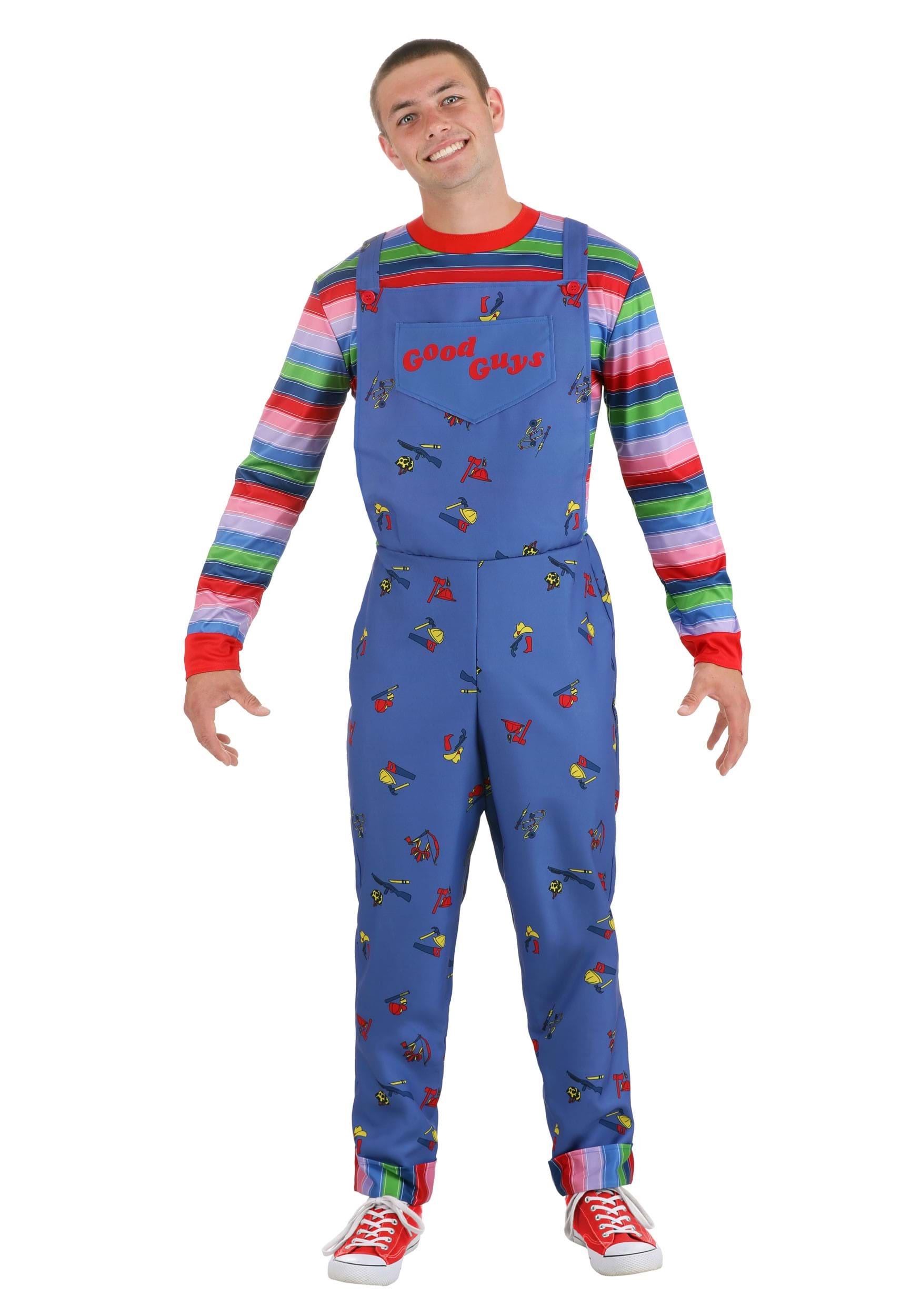 Photos - Fancy Dress Jerry Leigh Men's Child's Play Chucky Costume | Horror Movie Costumes Blue