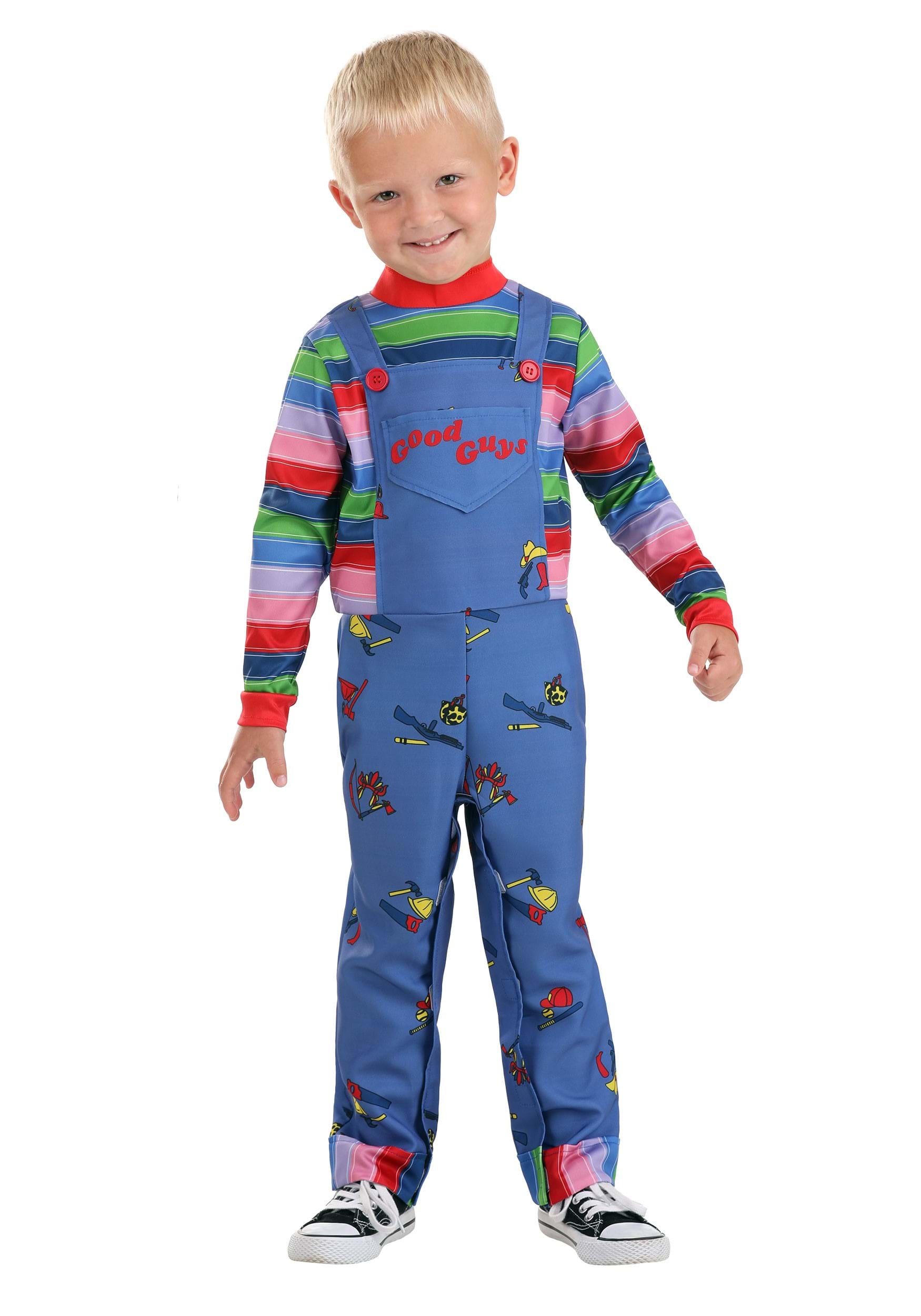 Photos - Fancy Dress Toddler Jerry Leigh Child's Play Chucky Costume for Toddlers Blue/Multi/Re 