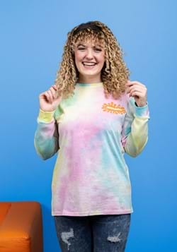 Adult Cakeworthy Nick 90's Rainbow Tie Dye Long Sleeve Tee