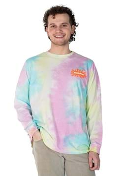 Adult Cakeworthy Nick 90's Rainbow Tie Dye Long Sleeve Tee A