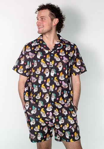 Adult Snow White Seven Dwarves Cakeworthy Button Up Shirt