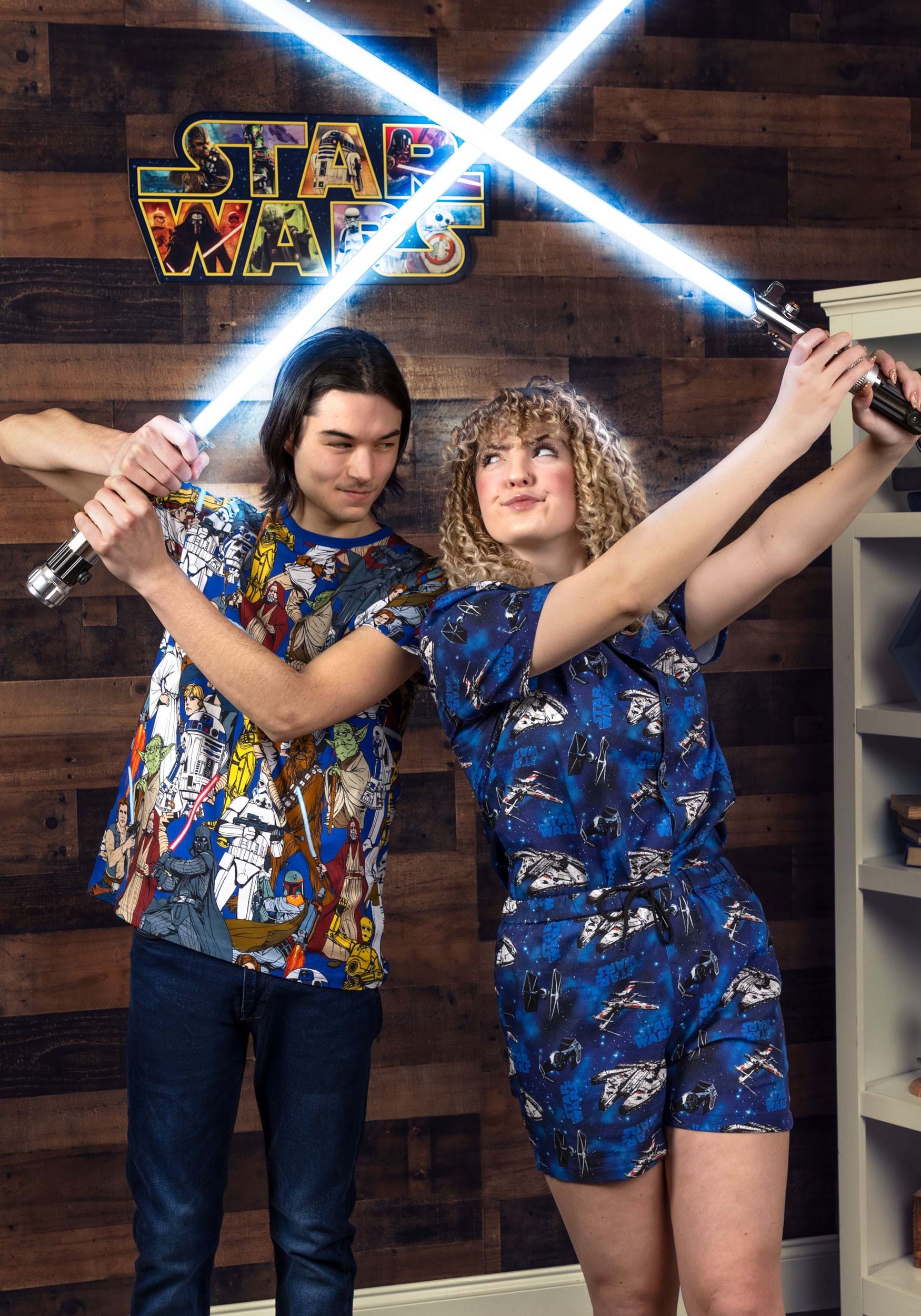 Adult Star Wars Co-ord Cakeworthy Button Up Shirt , Star Wars Apparel
