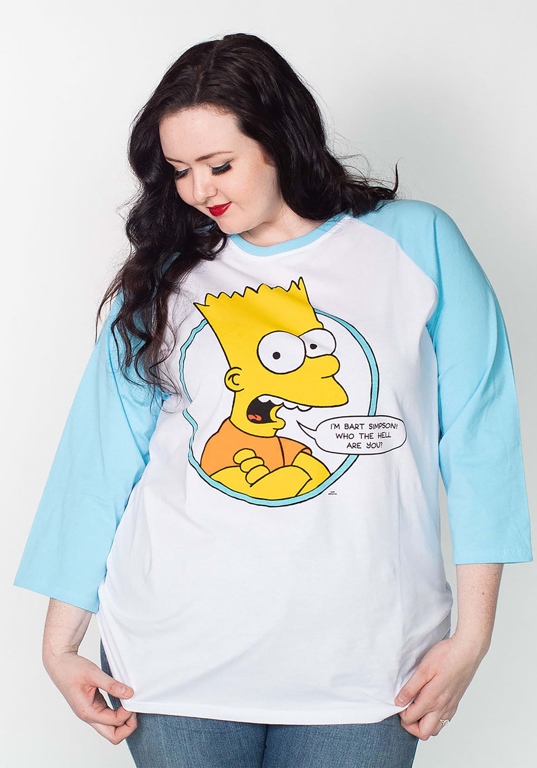 Adult I'm Bart Simpson Raglan Cakeworthy T-Shirt , Simpsons Apparel