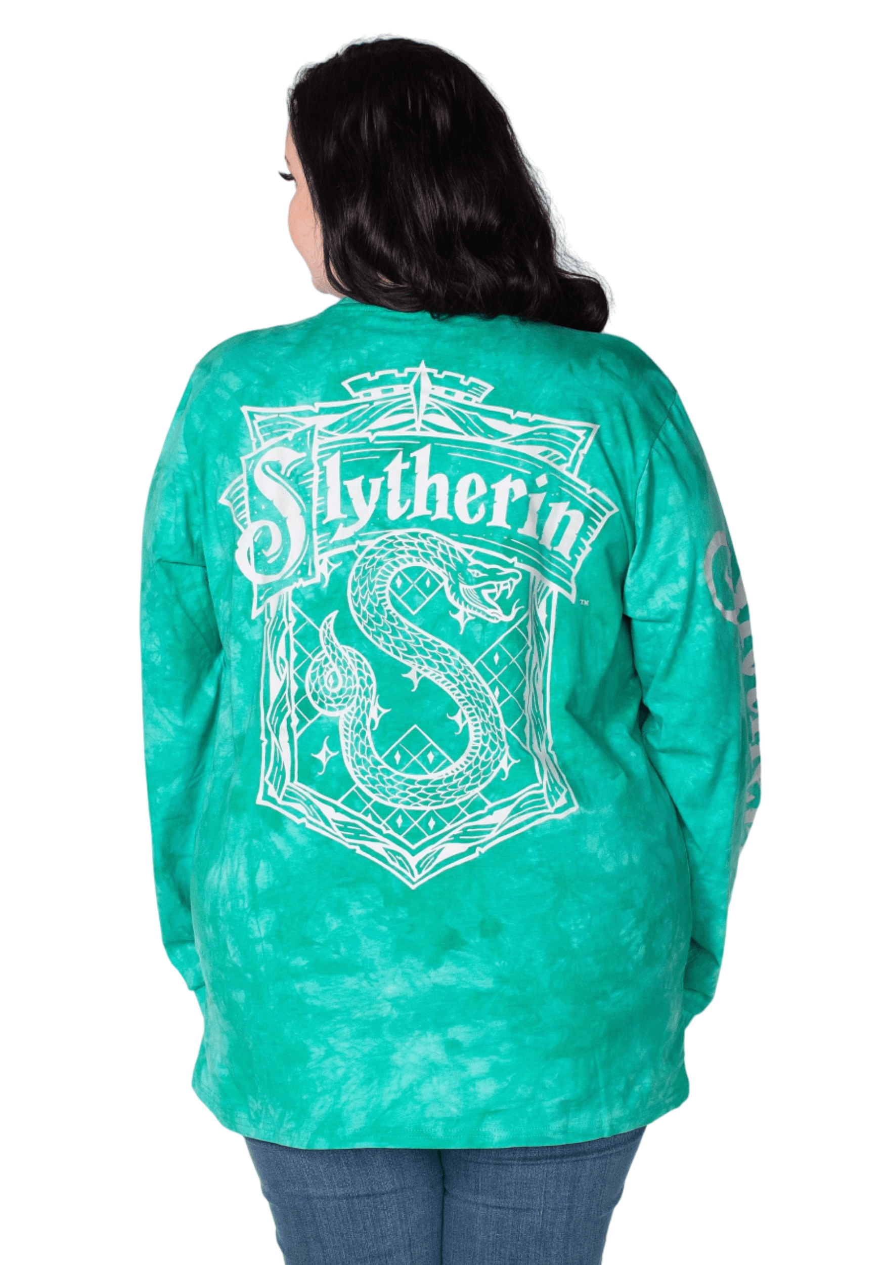 Cakeworthy Slytherin Tie Dye Long Sleeve Adult T-Shirt