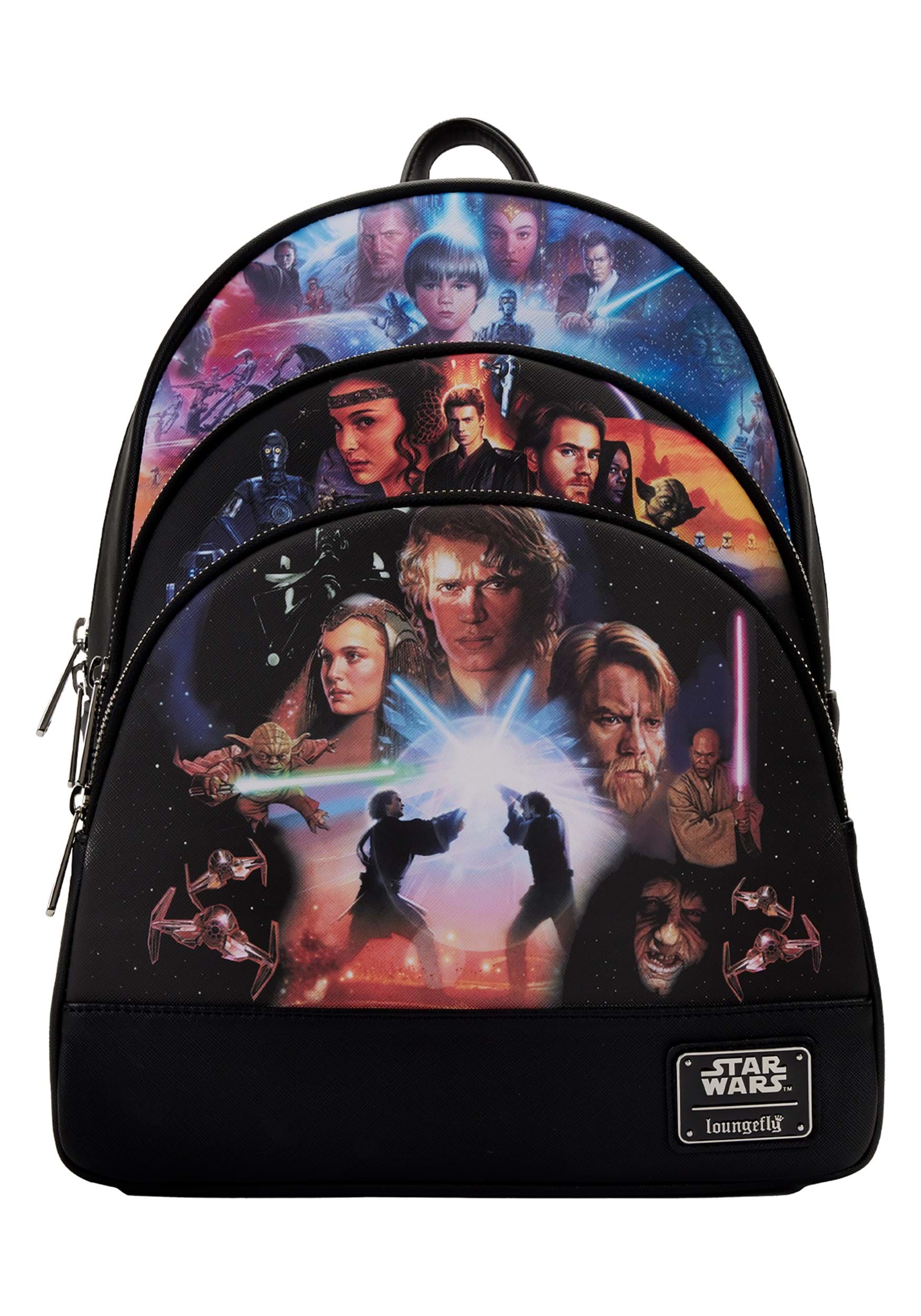 Star Wars Trilogy 2 Triple Pocket Mini Backpack From Loungefly