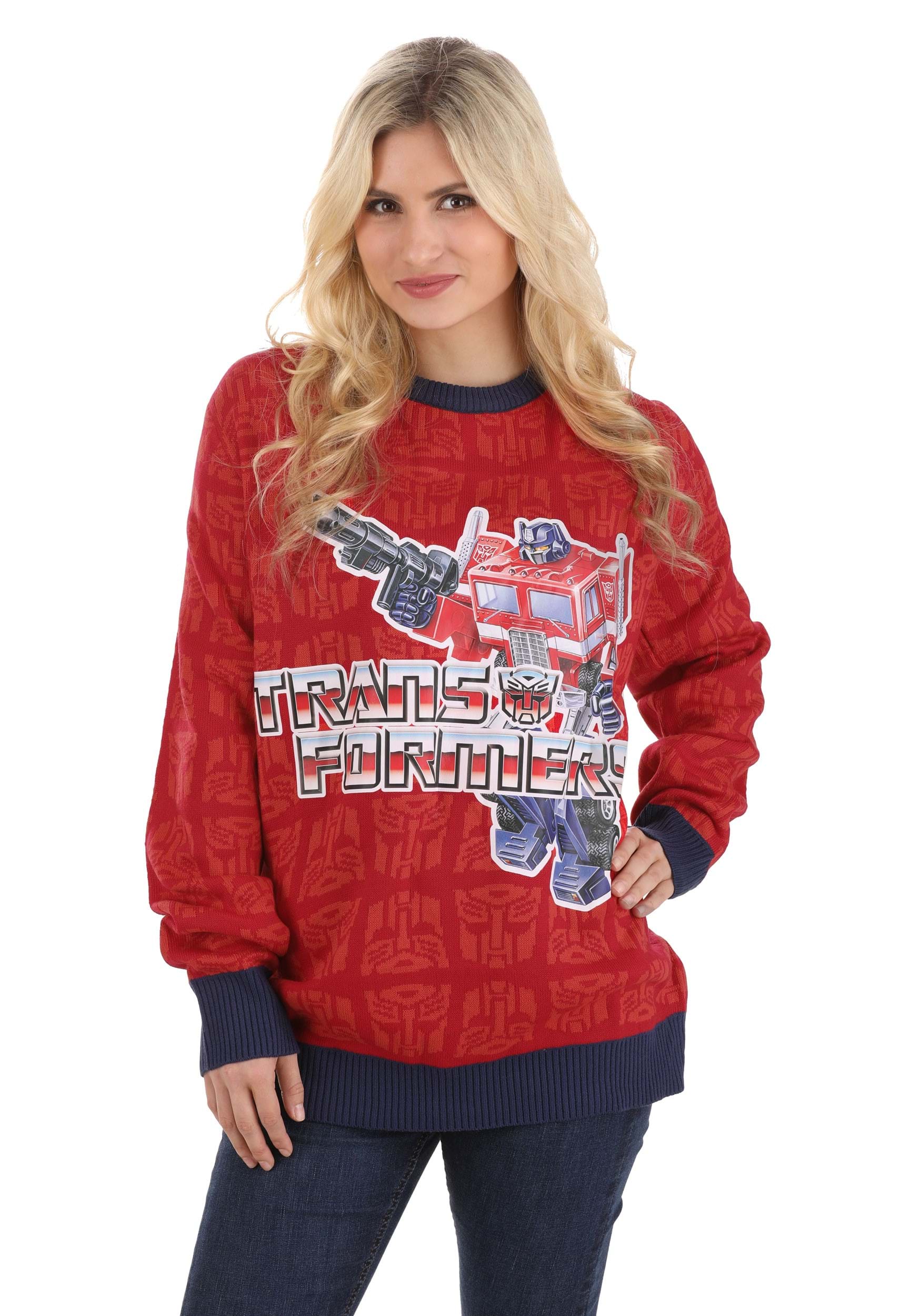 Adult Ugly Christmas Transformers Sweater
