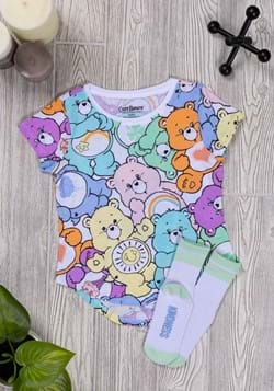 Girls AOP Care Bears Shirt and Sock Bundle