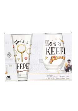 HARRY POTTER KEEPER 2PC GLASS SET-1