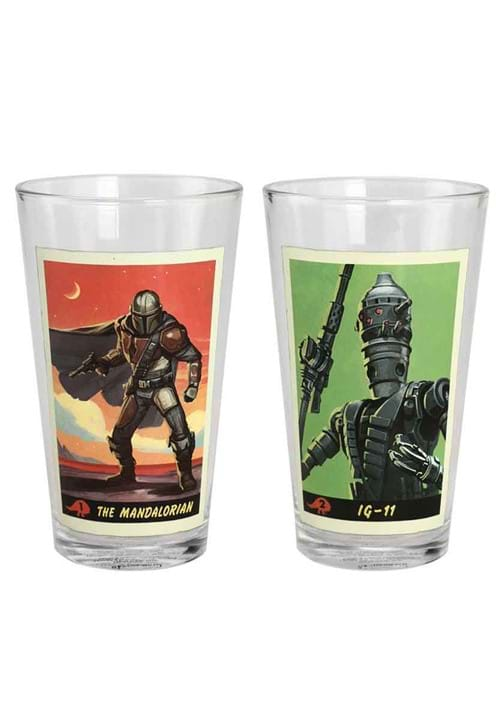 STAR WARS THE MANDALORIAN IG 11 16 OZ GLASS SET