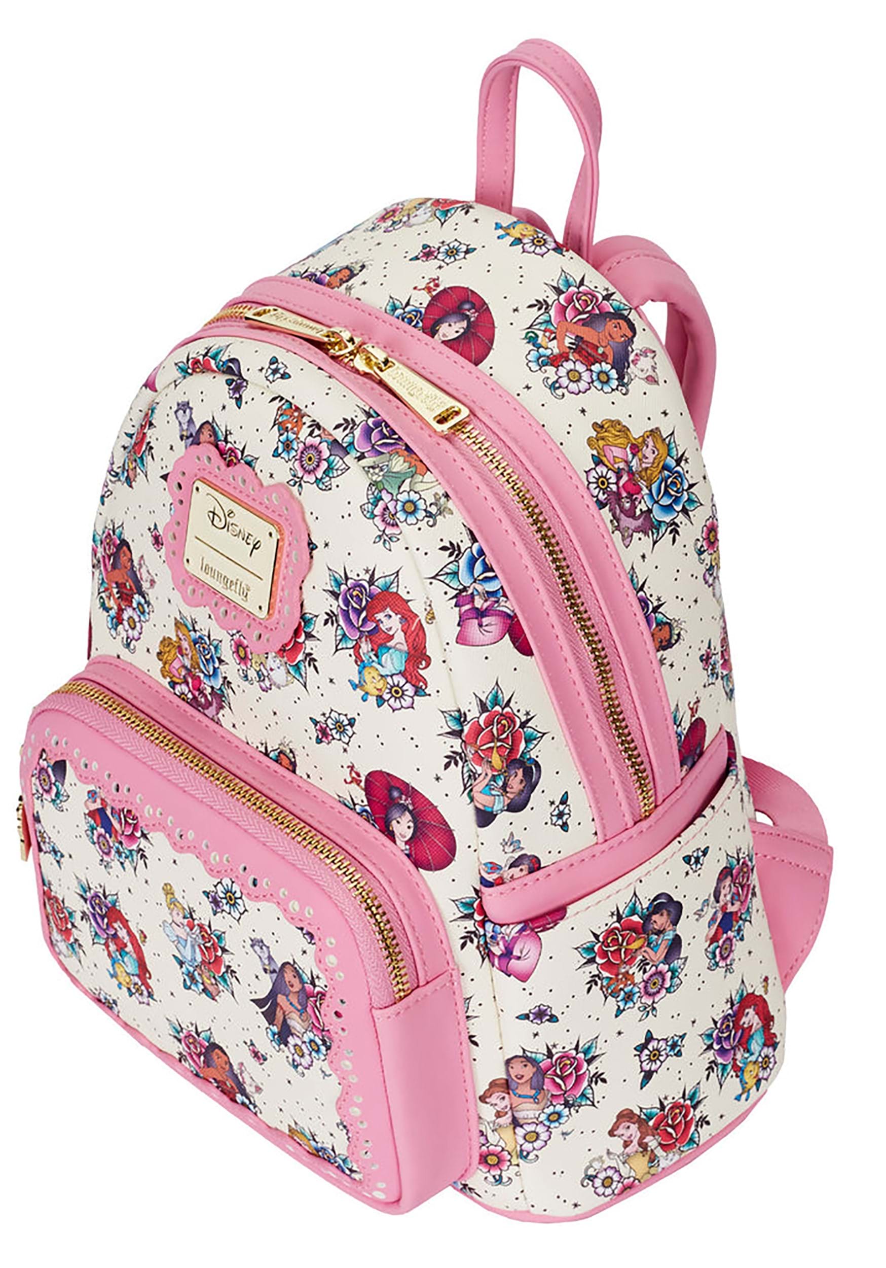 Loungefly Disney Princess AOP Tattoo Mini Backpack