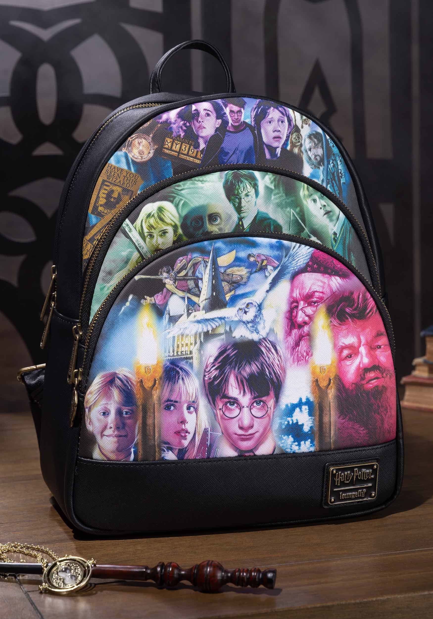 Loungefly Harry Potter Trilogy Triple Pocket Mini Backpack