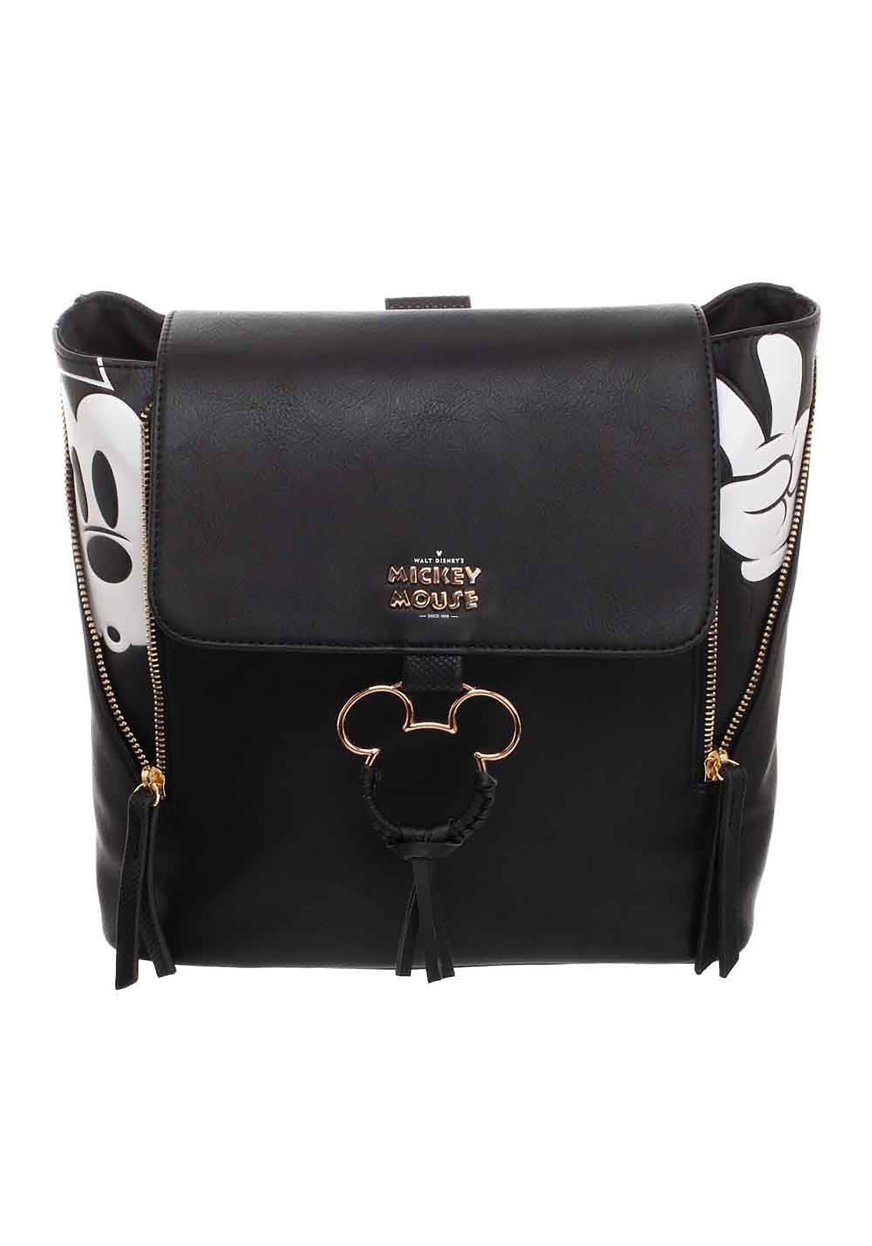 Disney Mickey Mouse Mini Backpack w/ Gold Trim