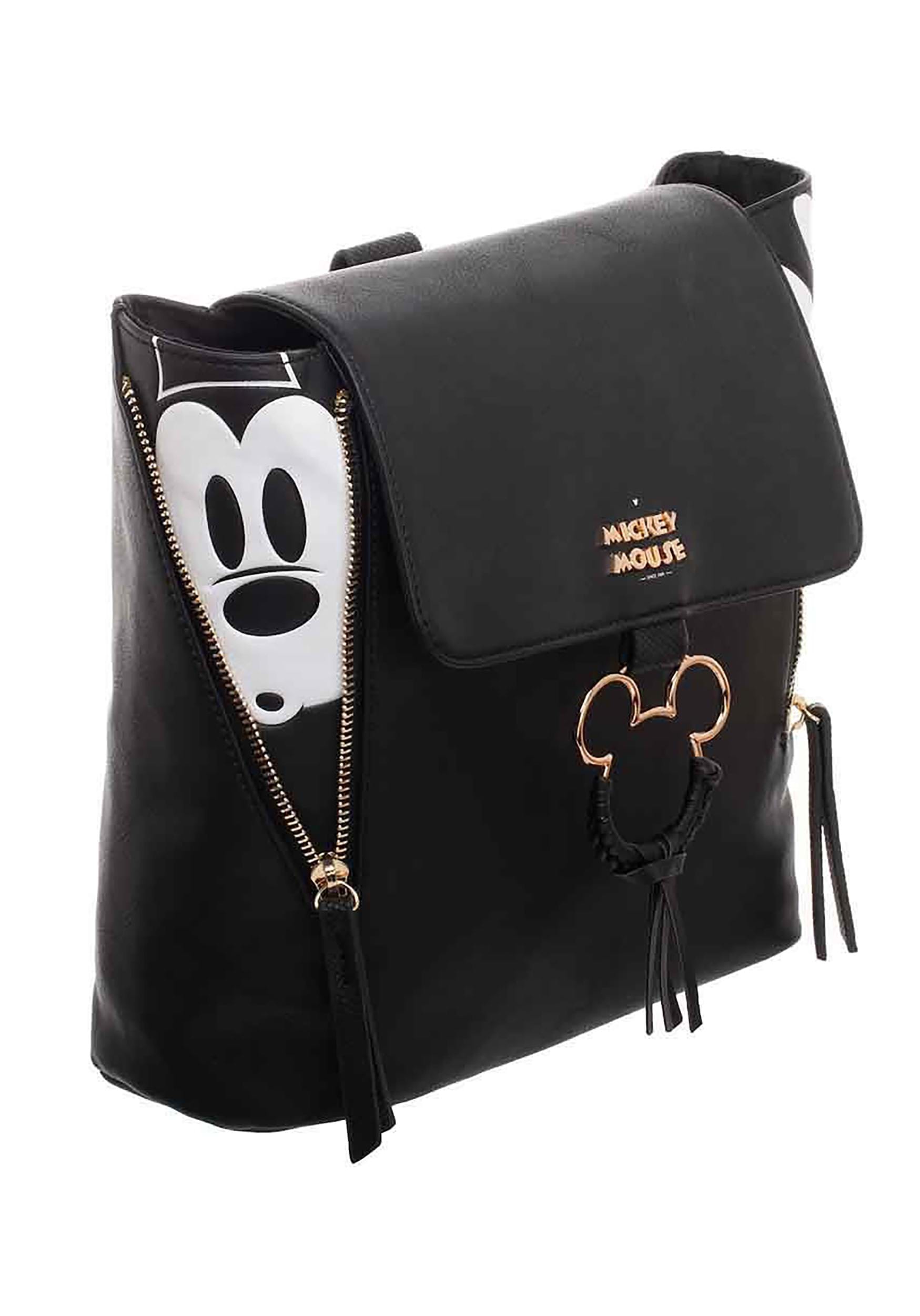 Disney, Bags, New Disney Mickey Mouse Embossed Backpack Faux Leather Mickey  Mouse Ears