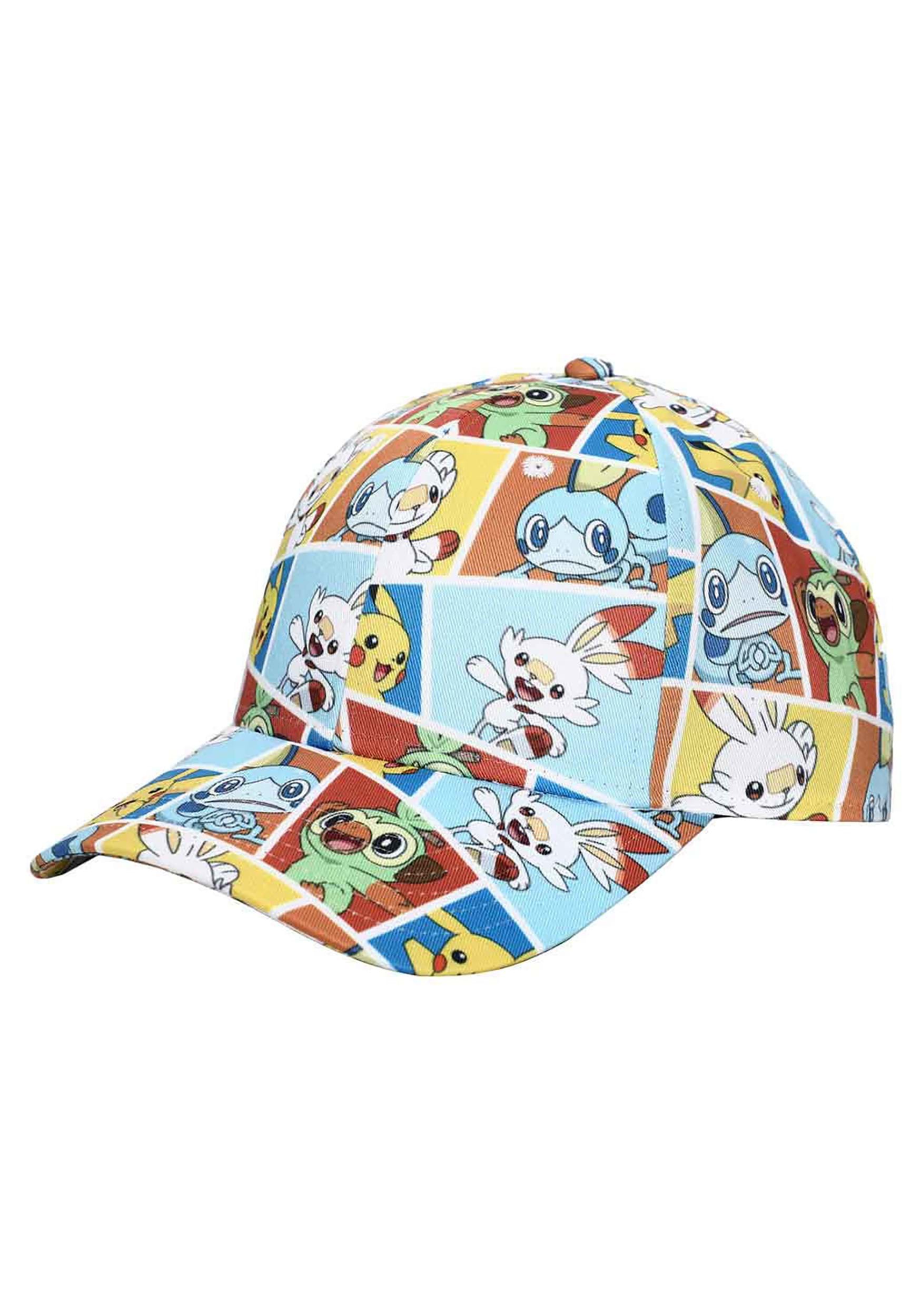 AOP Pokémon Sublimated Comic Grid Hat , Pokemon Gifts