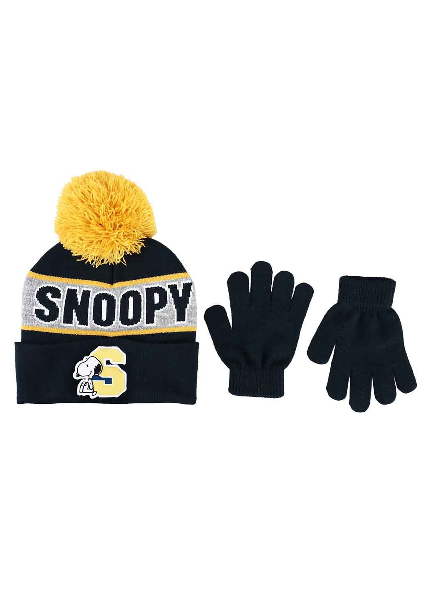 The Peanuts Snoopy Kids Beanie & Gloves Combo