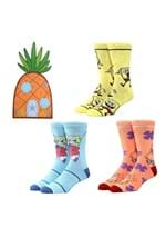 SPONGEBOB & PATRICK PINEAPPLE 3 PAIR CREW BOX SET