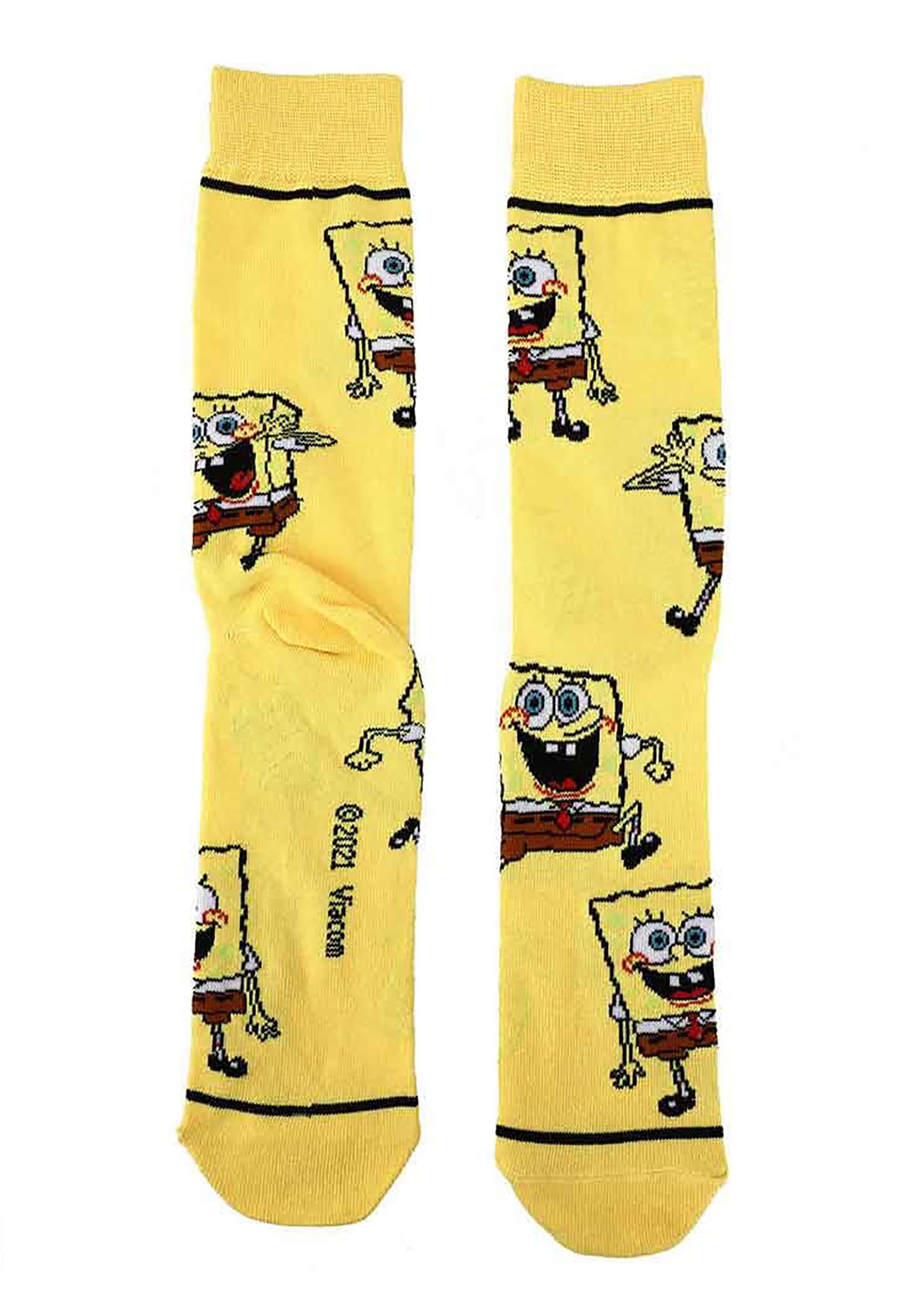Spongebob And Patrick Adult Crew Socks 