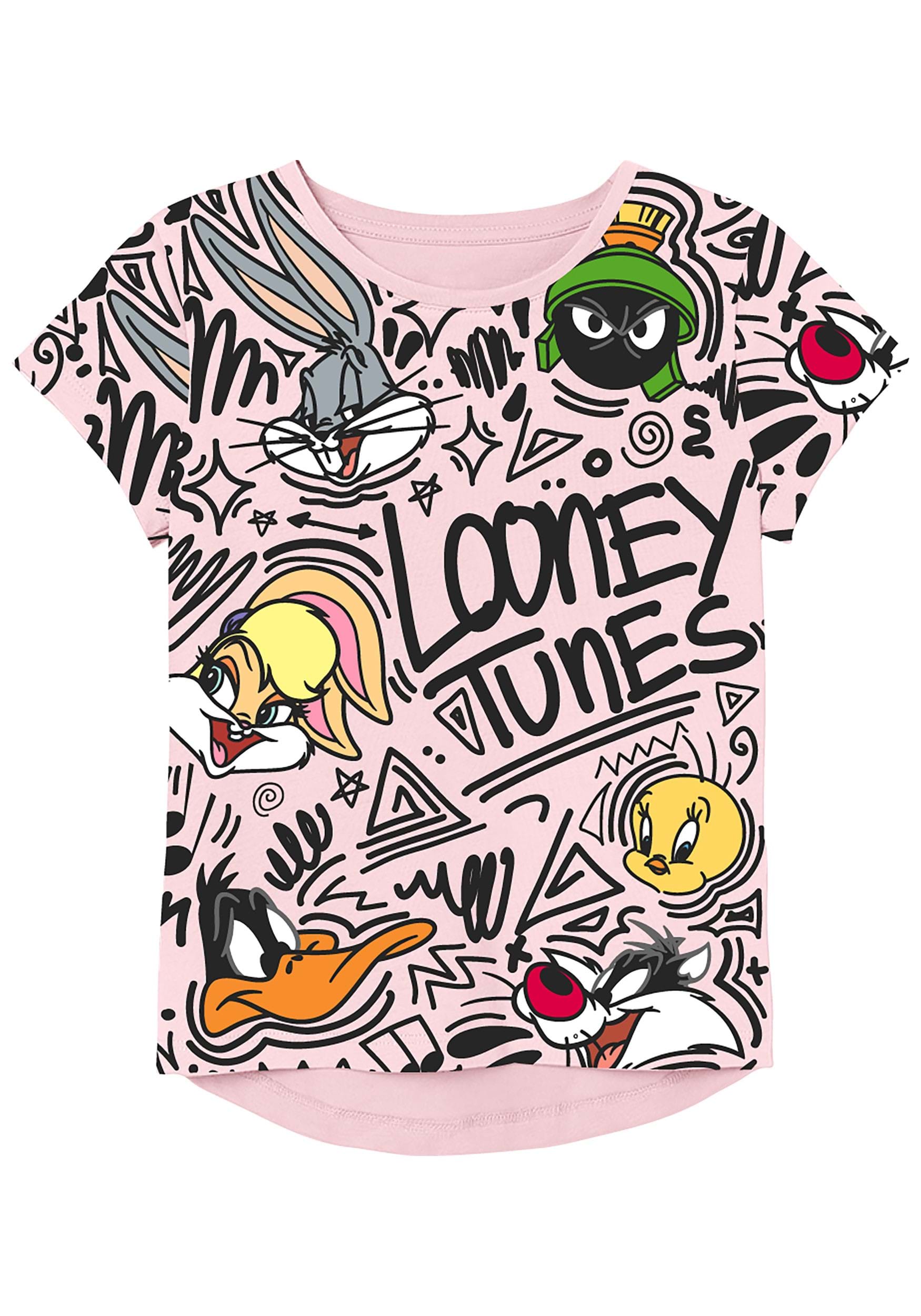 Looney Tunes Girls Graffiti Doodle Tee
