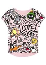 Girls Looney Tunes Graffiti Doodle Tee Alt 1