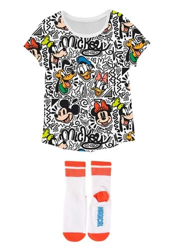 Girls Mickey And Friends Graffiti Doodle Tee_Update