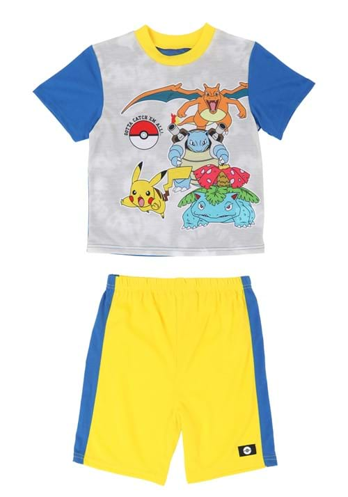 2 Piece Boy's Pokemon Pikachu Colors Sleep Short Set