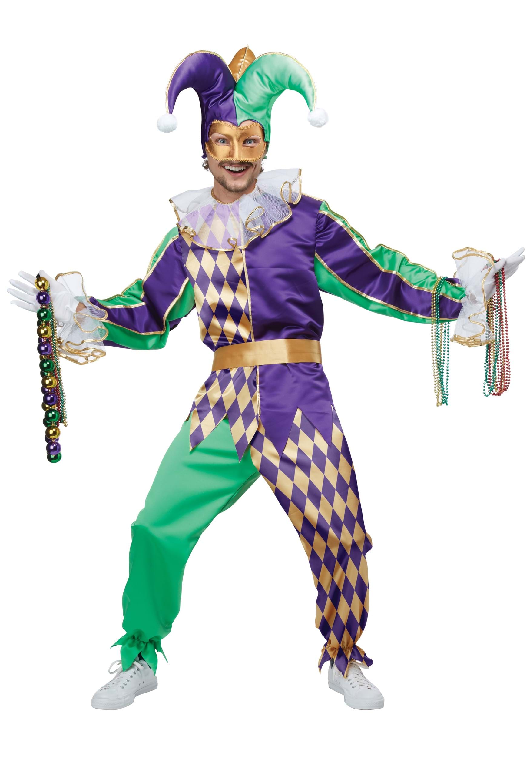 Mardi Gras Jester Costume for Men