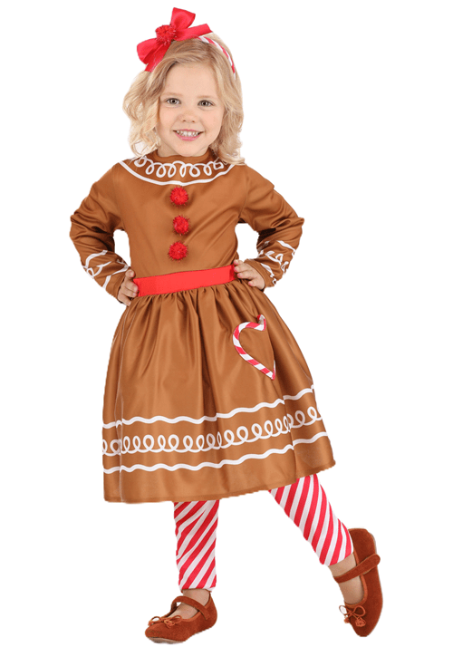 Toddler Girls Gingerbread Costume Dress