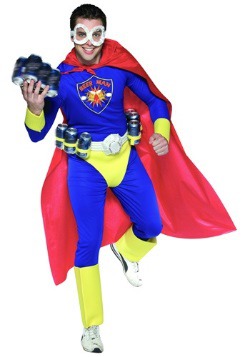Mens Superhero Beer Man Costume