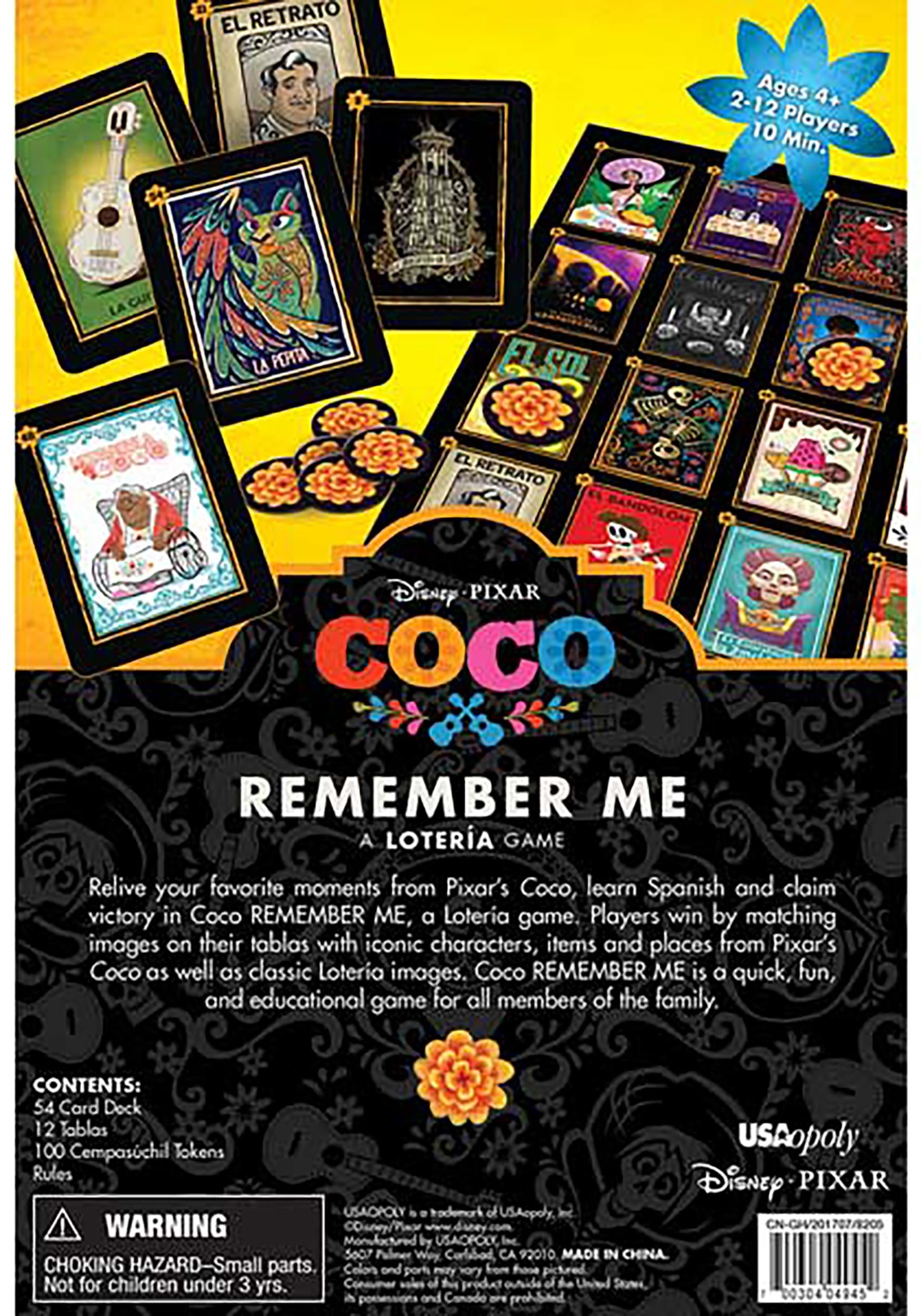 Coco: Remember Me A Lotería Game (English/Spanish Rules)
