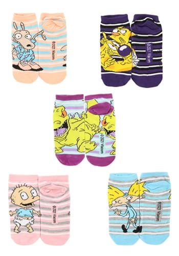 Nickelodeon Classics Ladies 5 Pair Low Cut Socks