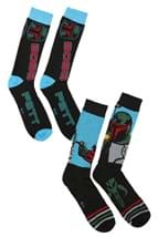 Black and Blue Boba Fett Men's 2pk Casual Crew Soc