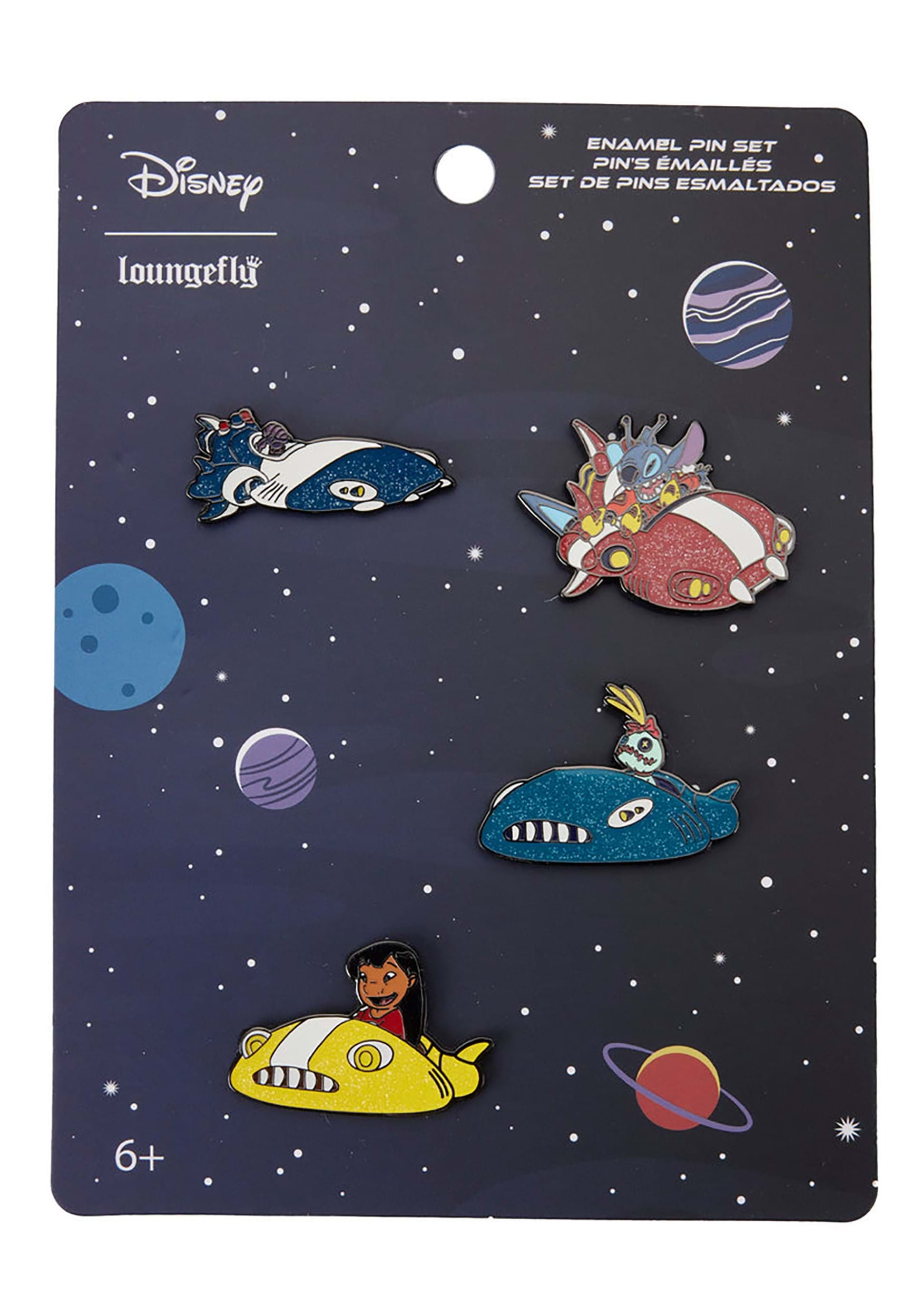 Disney Lilo and Stitch Adventure 4pc Pin Set From Loungefly