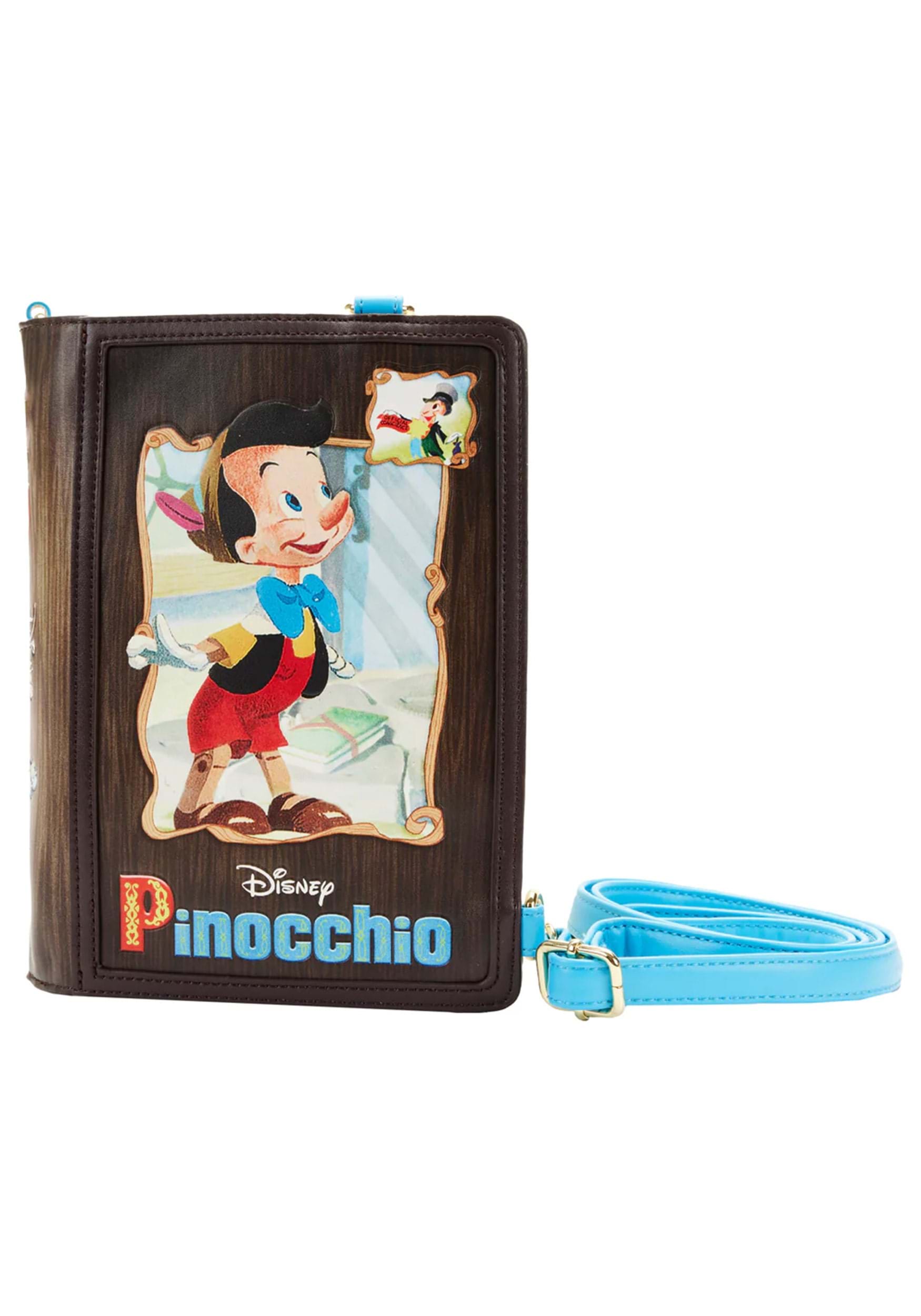Loungefly Disney Classic Books Pinocchio Convertible Crossbody Backpack