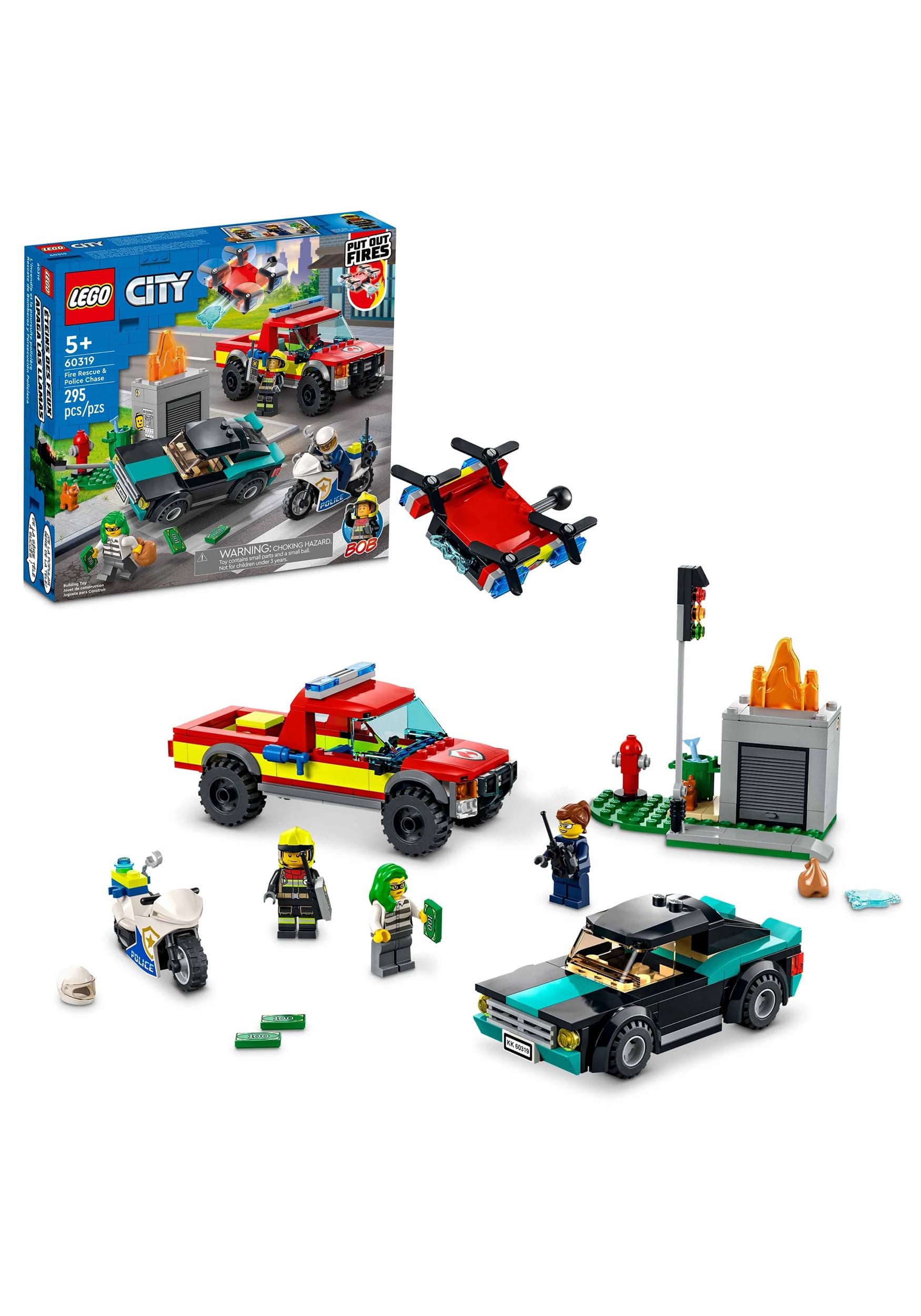 LEGO City Fire Rescue & Police Chase Set