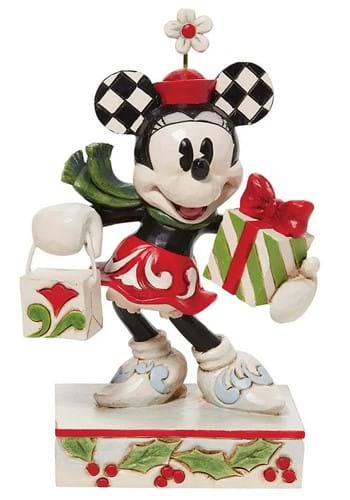 Jim Shore Minnie Gift and Bag Statue