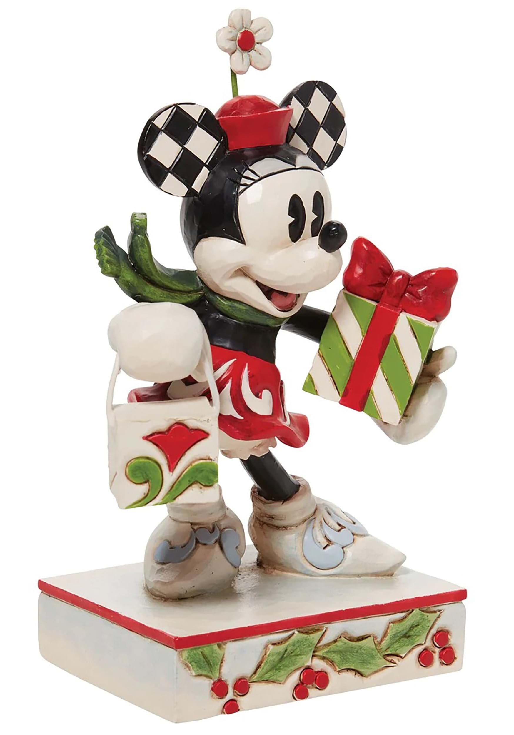 Minnie Gift And Bag Statue By Jim Shore