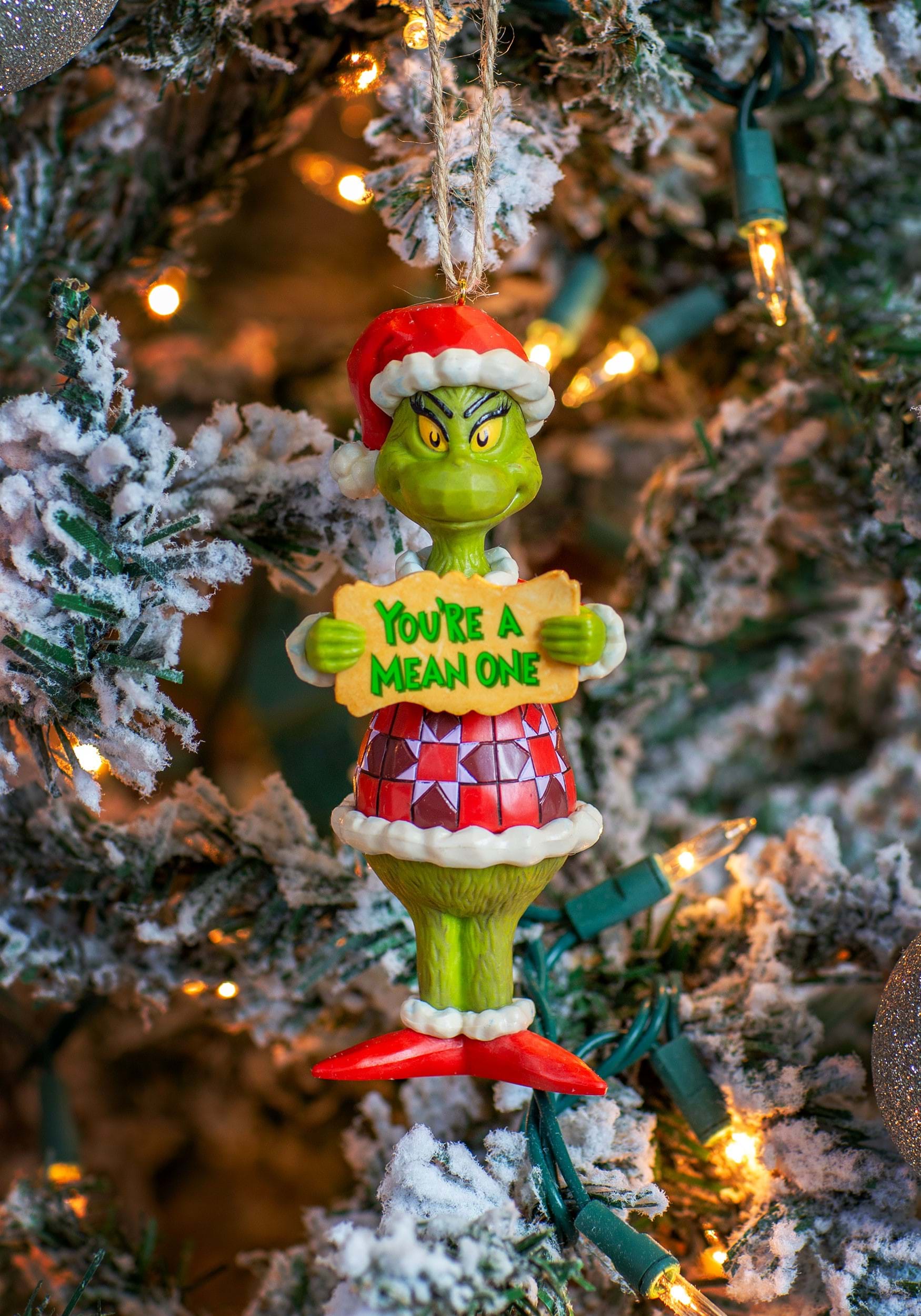 Grinch PVC Ornament Youre A Mean One By Jim Shore