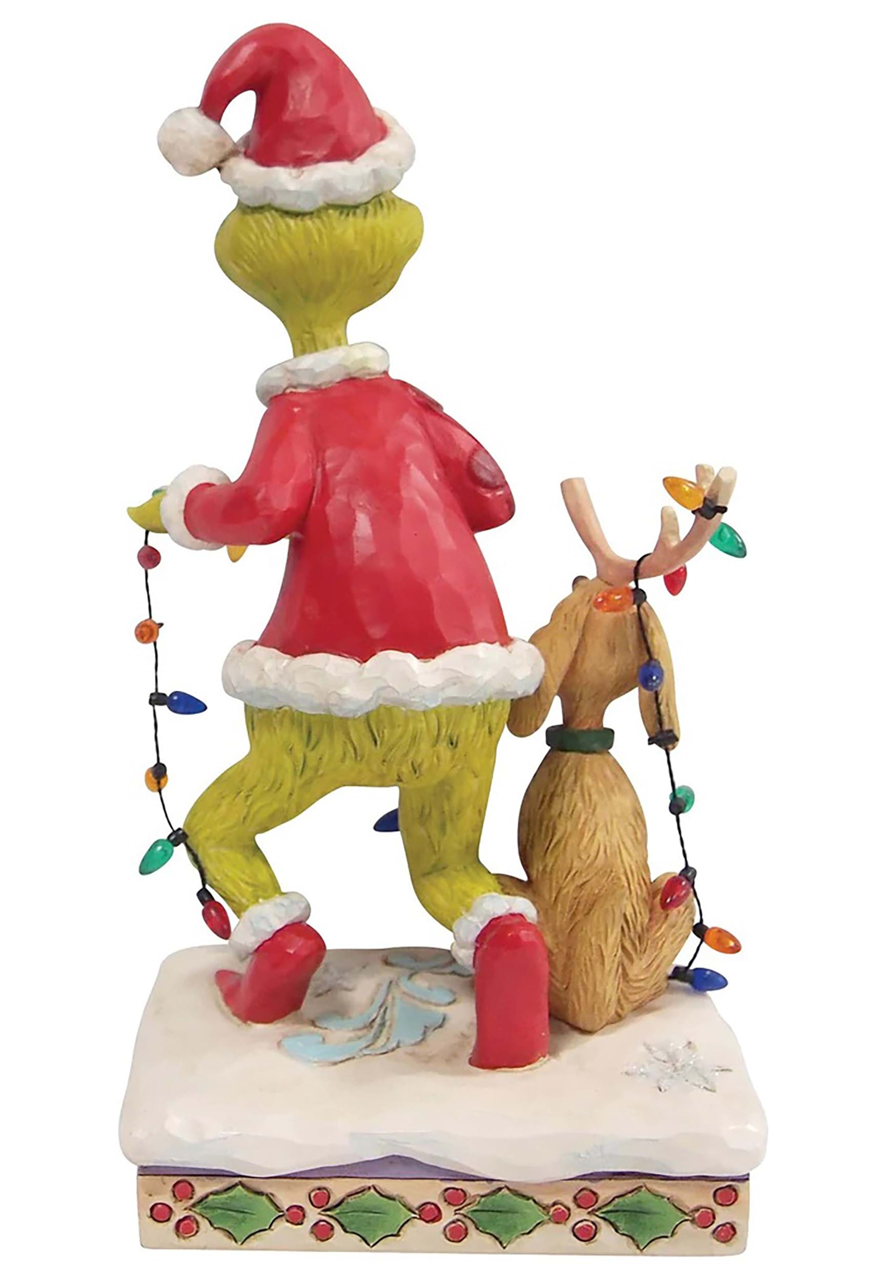 Figurine Stitch Wrapped in Christmas lights by Jim Shore
