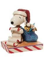 Jim Shore Santa Snoopy w/ List and Bag Statue Alt 4