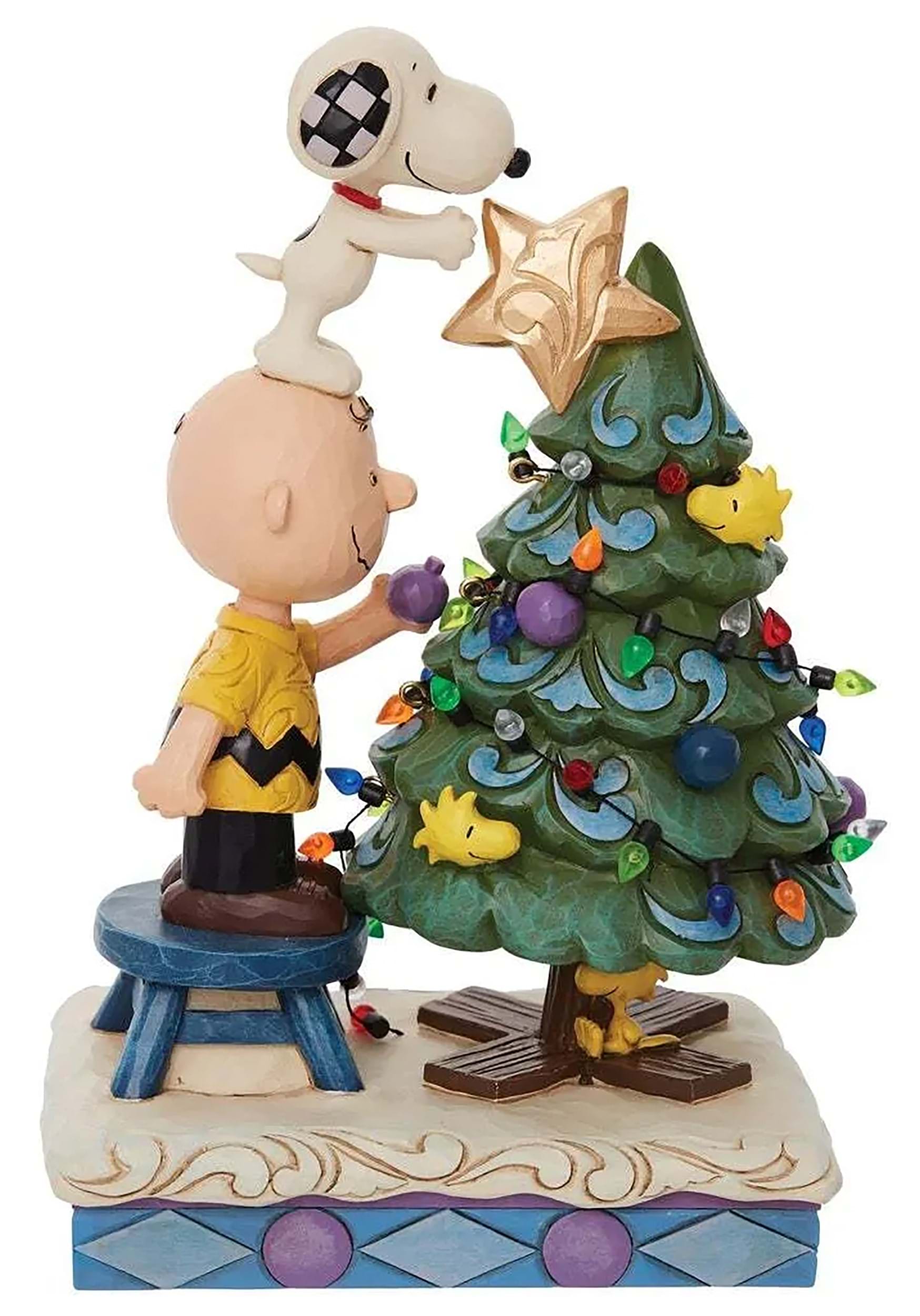 Charlie Brown & Snoopy Jim Shore Decorate Statue